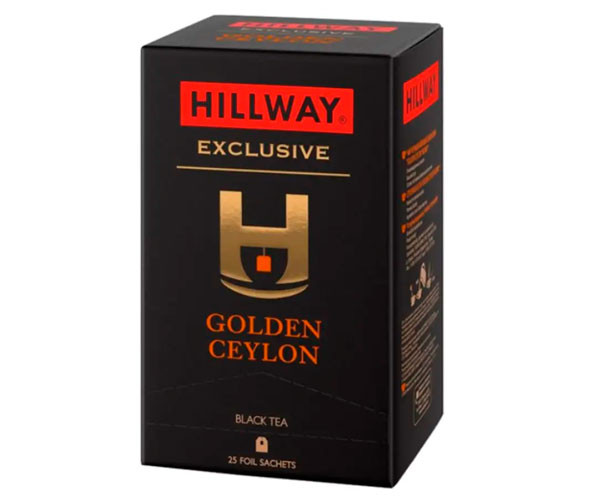 Чорний чай Hillway Exclusive Golden Ceylon у пакетиках 25 шт - фото-1