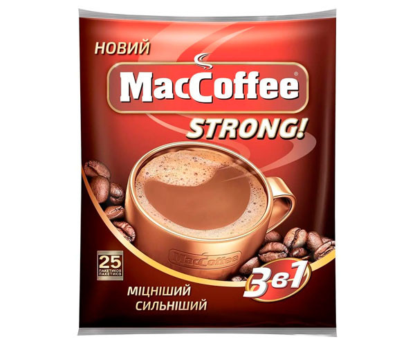 Кава MacCoffee 3 в 1 Strong 25 шт - фото-1
