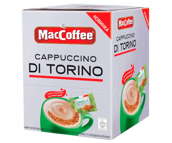 Кава MacCoffee Cappuccino Di Torino Кориця 10 шт - фото-1