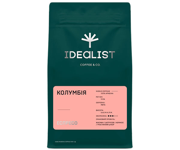 Кофе IDEALIST COFFEE & CO. Колумбия espresso в зернах 1 кг