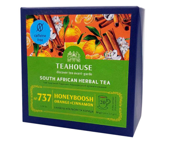 Травяной чай Teahouse №737 Ханибуш Апельсин и корица в пакетиках 20х2,5 г