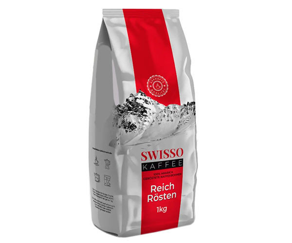 Кофе Swisso Kaffee Reich Rosten в зернах 1 кг