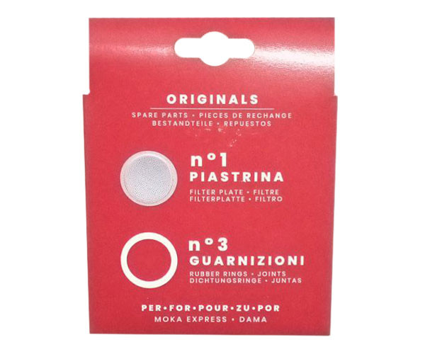 3 уплотнителя + сито для кофеварок Bialetti на 9 порций фото