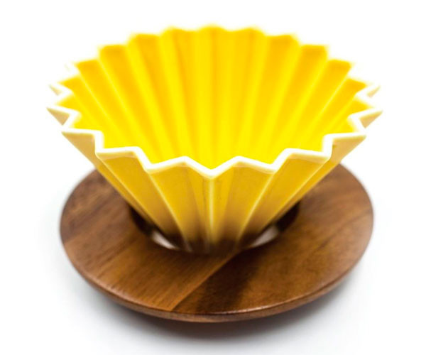 Пуровер Origami Dripper M Yellow фарфоровый фото