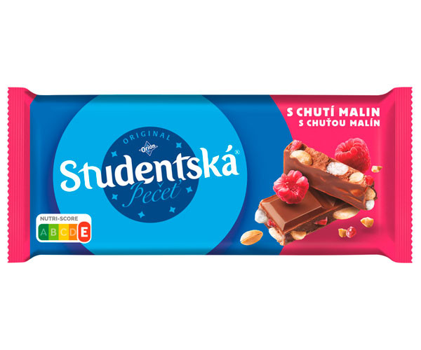 Молочный шоколад Studentska Milk s chuti Malin 170 г