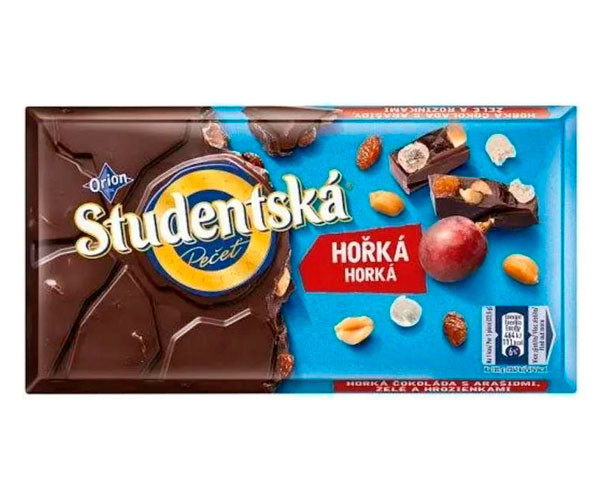 Черный шоколад Studentska Horka 170 г
