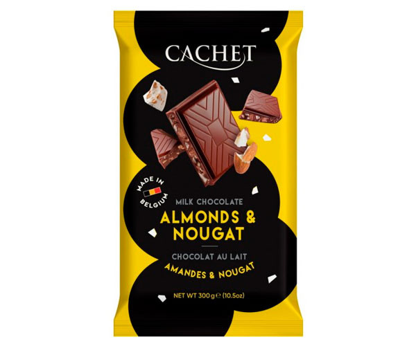 Молочный шоколад Cachet Миндаль и Нуга 300 г