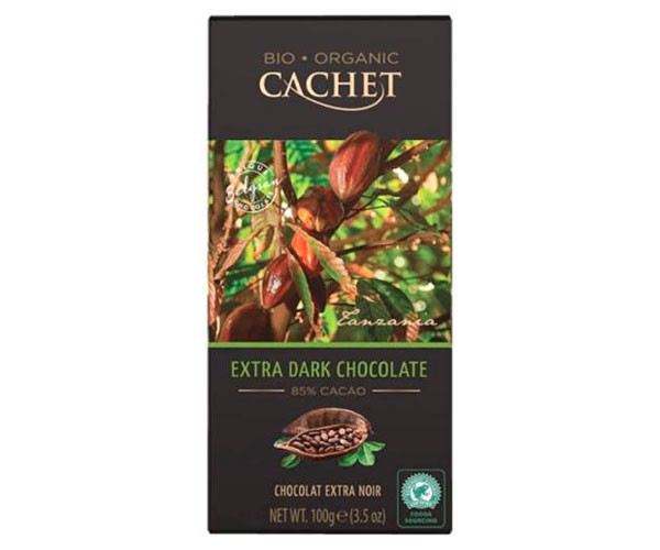 Экстра черный шоколад Cachet 85% Extra Dark 90 г