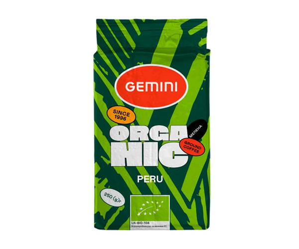 Кофе Gemini Organic Peru filter молотый 250 г