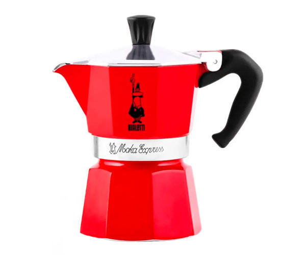 Гейзерная кофеварка Bialetti Moka Express Red на 1 порцию 60 мл