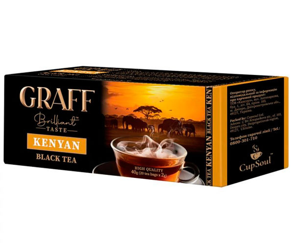 Черный чай Graff Kenya в пакетиках 25х2 г