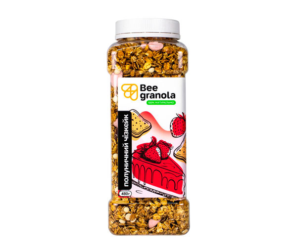 Гранола Bee Granola Клубничный чизкейк 480 г