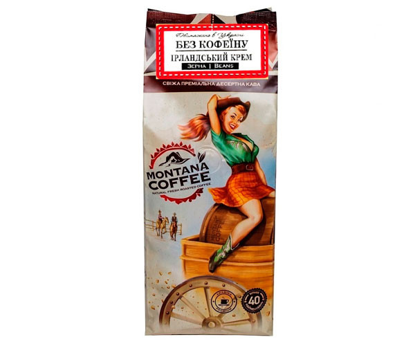 Кофе Montana Coffee Ирландский Крем без кофеина в зернах 500 г