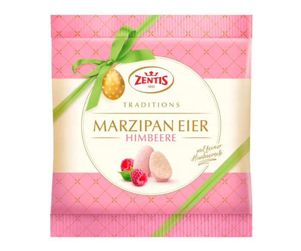 Марципановые яйца Zentis со вкусом малины 125 г