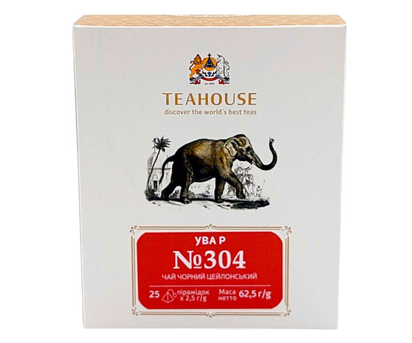 Черный чай Teahouse №304 Ува Р в пирамидках 25х2,5 г