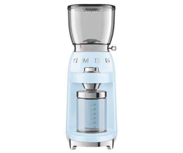 Кофемолка электрическая SMEG CGF11PBEU голубая