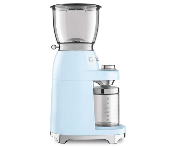 Кофемолка электрическая SMEG CGF11PBEU голубая фото