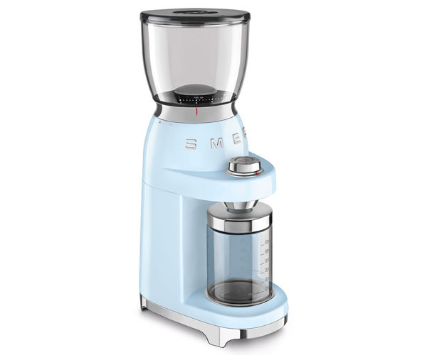 Кофемолка электрическая SMEG CGF11PBEU голубая цена