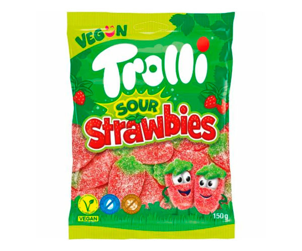 Конфеты желейные Trolli Sour Strawbies 150 г