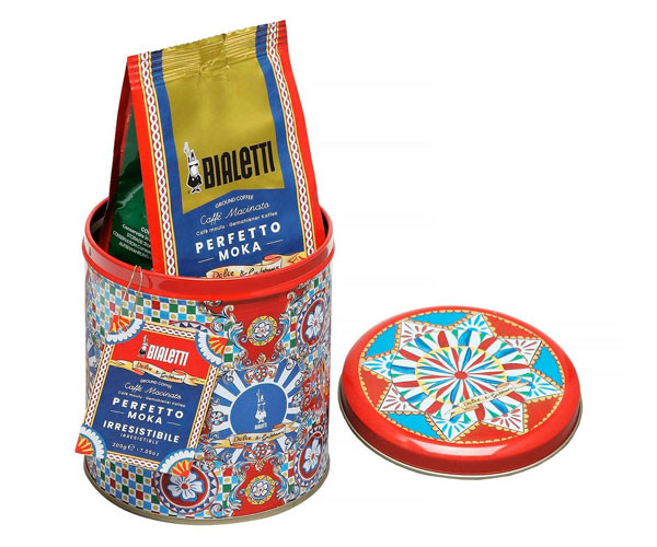 Набор Кофе Bialetti х Dolce & Gabbana Perfetto Moka Irresistibile молотый 200 г + металическая банка фото