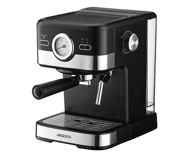 Кофеварка Ardesto YCM-E16B серебристо-черная фото