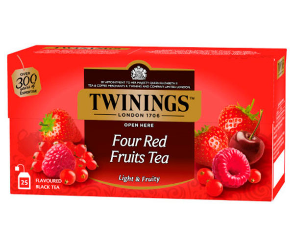 Фруктовый чай Twinings Four Red Fruits Tea в пакетиках 25 шт