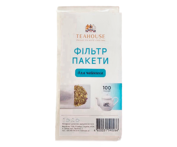 Фильтр пакет для чайника Teahouse в пакетике 100 шт