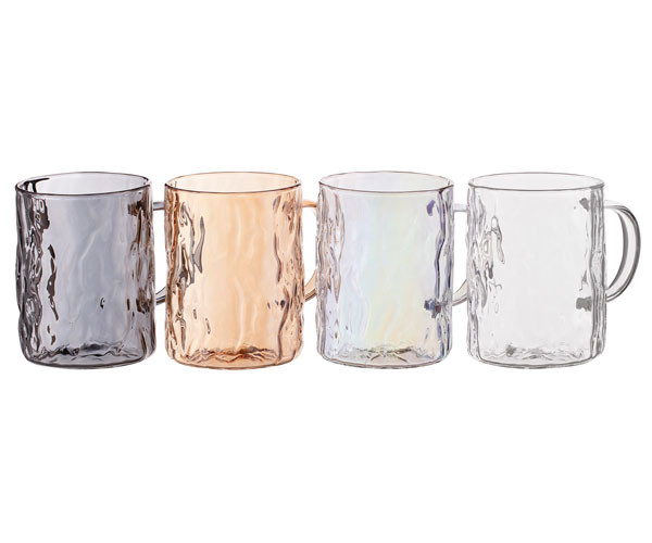 Набор чашек Ardesto Shine mix AR2626GM 4 шт 260 мл