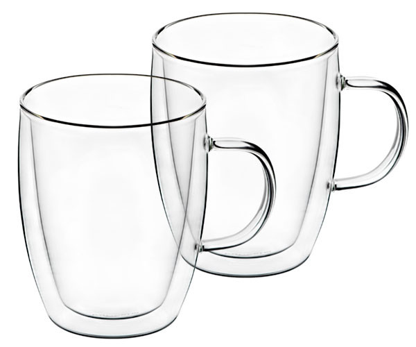 Набор чашек с ручками и двойными стенками Ardesto AR2627BHR 2 шт 270 мл