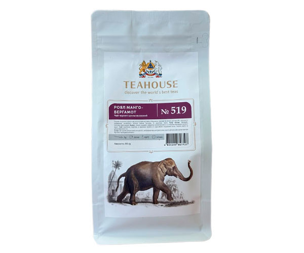 Купаж черного и белого чая Teahouse №519 Роял Манго Бергамот 250 г