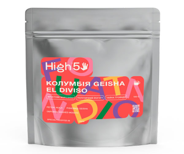 Кофе High5 Colombia Geisha El Diviso omni в зернах 100 г