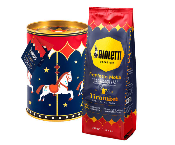 Кофе Bialetti Perfetto Moka Tiramisu молотый 200 г + металлическая банка