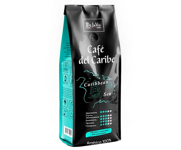 Кофе DeJaVu Cafe del Caribe в зернах 1 кг