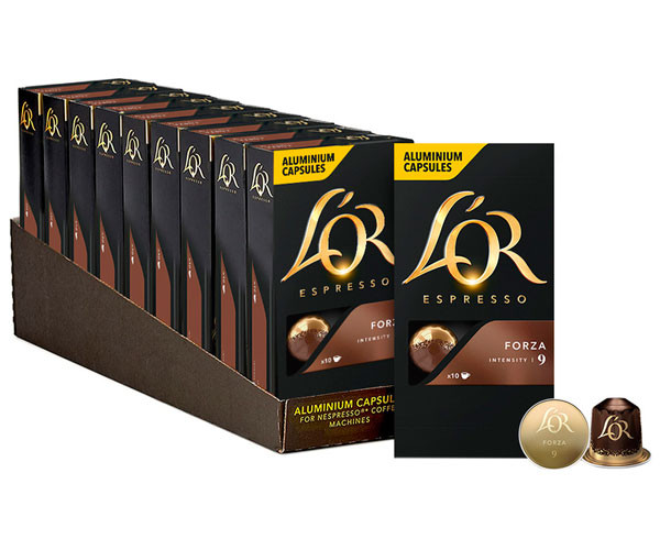 Кофе в капсулах L'OR Espresso Forza Nespresso - 10х10 шт