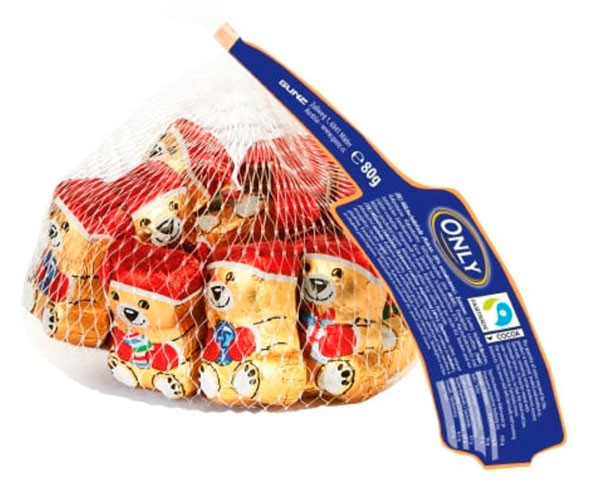 Конфеты Only Рождественские золотые мишки 80 г