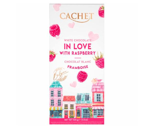 Белый шоколад Cachet Raspberry 100 г