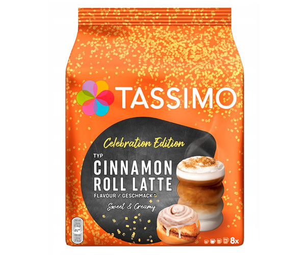 Кофе в капсулах Tassimo Celebration Edition Cinnamon Roll Latte Sweet and Creamy 16 шт