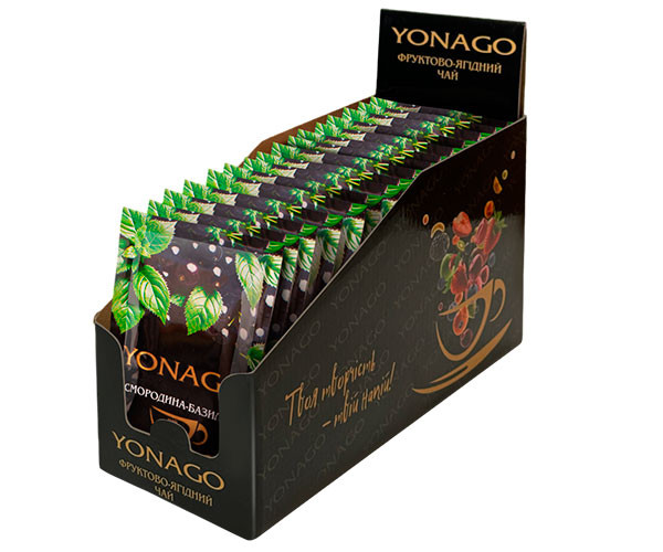 Концентрат чая YONAGO Черная смородина-Базилик 20х50 г