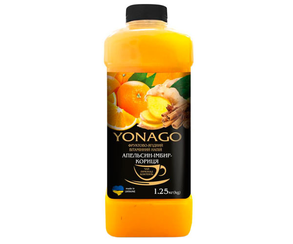 Основа для напитков YONAGO Апельсин-Имбирь-Корица 1,25 л