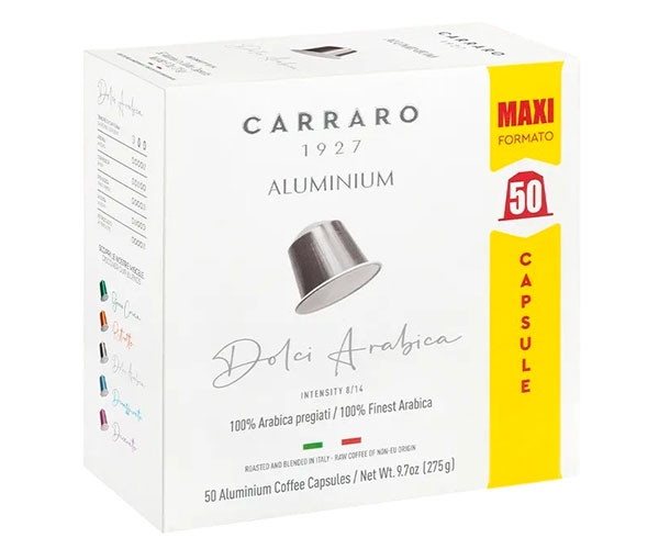 Кофе в капсулах Carraro Dolci Arabica Nespresso 50 шт