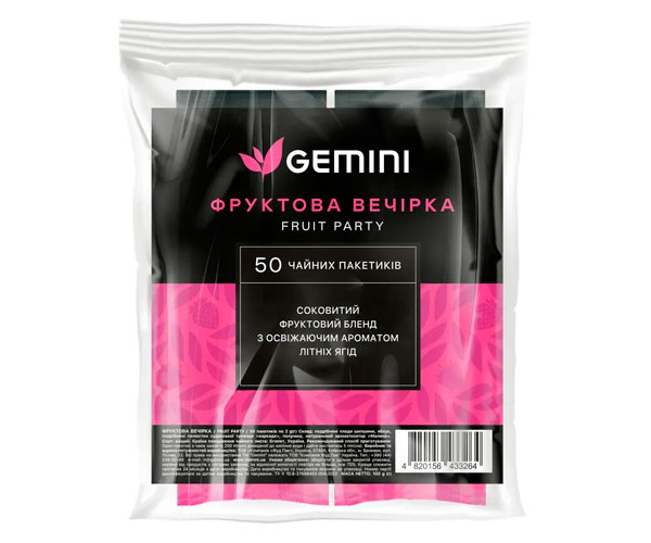 Фруктовый чай Gemini Фруктовая вечеринка в пакетиках 50 шт