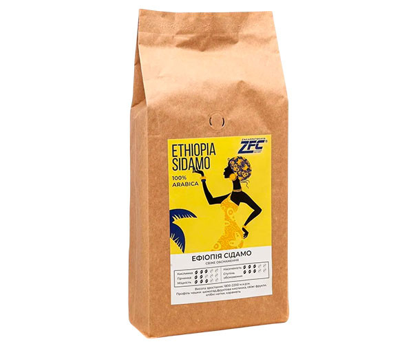 Кофе ZFC Ethiopia Sidamo в зернах 1 кг
