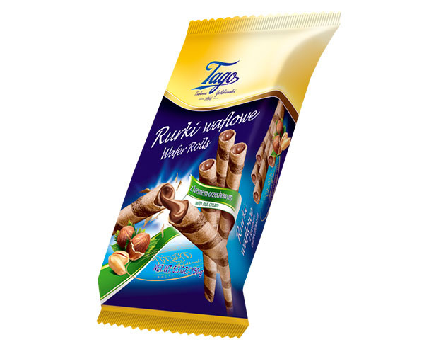 Вафельные трубочки Tago с ореховым кремом 150 г