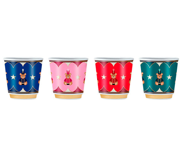 Набор чашек Bialetti Magico Ricordo Teddy Bear 4 шт 90 мл