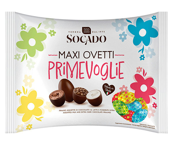 Конфеты Socado Assorted Maxi Ovetti Primevoglie 1 кг