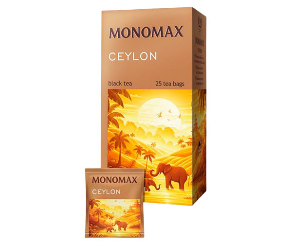 Черный чай Мономах Ceylon в конвертиках 25х2 г