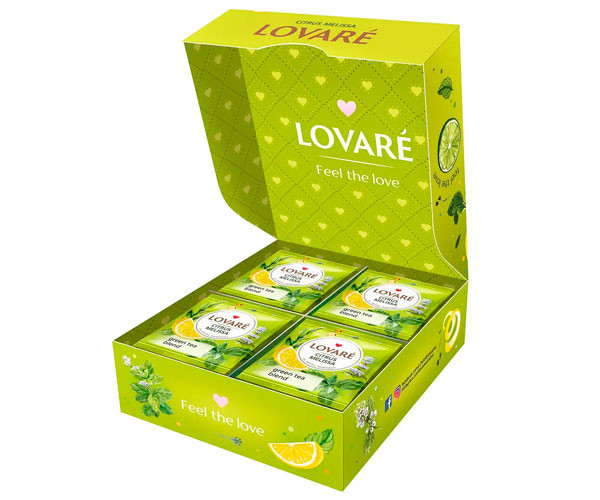 Зеленый чай Lovare Цитрусовая мелисса в пакетиках 32х1,5 г фото