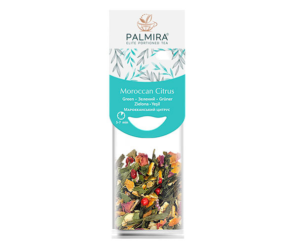 Зеленый чай Palmira Марокканский цитрус в пакетиках 10х2,4 г