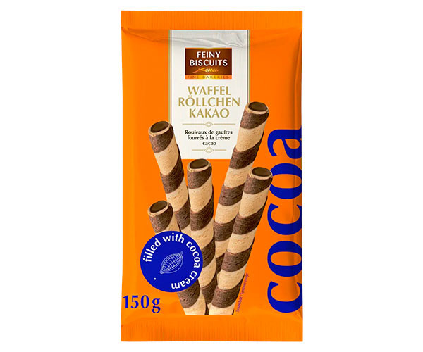 Вафельные трубочки Feiny Biscuits Cocoa 150 г