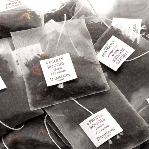 Чорний чай Dammann Freres 4 червоні ягоди в пакетиках 25 шт - фото-2